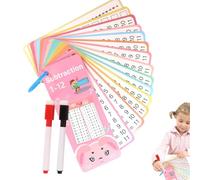 Mappe matematiche flash, schede matematiche, Subtraction Addition Multiplication Division Game - DOCK - Cancellazione carte educative bifacciali con foro, bambini interattivi, per il Homeschoo
