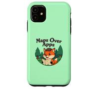 Mappe Sopra App Divertente Volpe Con Mappa Outdoor Explorer Custodia per iPhone 11