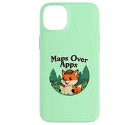 Mappe Sopra App Divertente Volpe Con Mappa Outdoor Explorer Custodia per iPhone 14 Plus