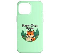 Mappe Sopra App Divertente Volpe Con Mappa Outdoor Explorer Custodia per iPhone 16 Pro Max