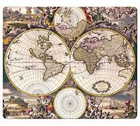 Mappemonde Old Classic World Map Rectangle Mouse Pad Mouse Mat 240 x 200 x 3 mm Thick by Icustom & Shop (818106)