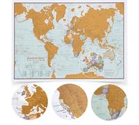 Maps International - Scratch The World Travel Map Print - 28 x 43,2 cm