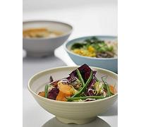 MAQA 1 pz Ciotola ramen giapponese in melamina Ø 22.8 cm H 8.3 cm, ciotole insalata tonde, Ciotola per zuppe AZZURRO