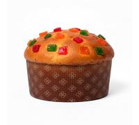 MAQA 10 Forme per Stampo Panettone in Carta Decorata Oro - BASSO, 1KG - Stampo Pandoro 1 kg, Resistente per Cottura e Presentazione - Ideali per Panettone, Pan Brioche - Resistenti Fino a 220°C