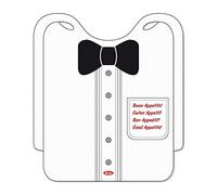 MAQA 100 pz Bavette impermeabili in TNT 37x40 cm, Bavaglini monouso con papillon, bavaglie usa e getta adulti