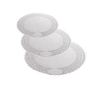 MAQA 100 pz Centrini carta pizzo per decorazioni 20-28-30 cm, centrino carta rotondo per feste e matrimoni, Merletto bianco decorativo 30 cm
