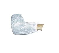 MAQA 100 pz Copribraccia monouso protettivi 40 cm, Manicotti Braccia USA e Getta con Elastici Impermeabili Trasparente