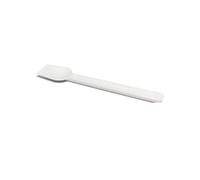 MAQA 100 pz Cucchiaini per gelato e dolci piccoli compostabili, palette gelato biodegradabili, cucchiaini per finger food Bianco