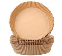 MAQA 15 Pirottini per friggitrice ad aria D 18,5 cm, pirottini carta da forno antiaderente, carta oleata non sbiancata per friggitrice