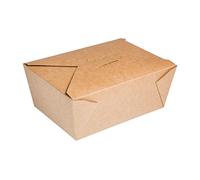 MAQA 40 pz Scatole alimenti in cartone per asporto, Scatola per biscotti e dolci in carta kraft, contenitori alimentari insalata e cibi cotti 20x14x9 cm