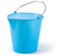 MAQA 5 pz Secchio con manico in plastica 15 lt, Secchi pulizie con becco BLU, secchio graduato