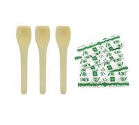 MAQA 500 pz Cucchiaini per gelato e dolci compostabili, palette gelato imbustate singolarmente, cucchiaini per finger food sfusi