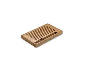 MAQA Tagliere da Cucina Antibriciole in Bamboo 40x24x4 cm - Accessori Cucina, Tagliere Legno Grande, Tagliere da Cucina Professionale - Ideale per B&B, Aperitivo, Piano di Lavoro - Naturale, Facile da