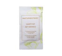 MAQA Vanity Kit Monouso per Ospiti - 3 Dischetti Struccanti, 4 Cotton Fioc, 1 Lima Unghie - Elegante Confezione Singola per Hotel, B&B, Case Vacanza, Spa - Igienico e Pronto all'Uso (50)