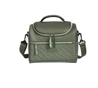 MAQDDO 1 borsa termica grande for il pranzo, lavabile a mano, con tracolla imbottita for lavoro, scuola, picnic per Pranzo(Dark Green)