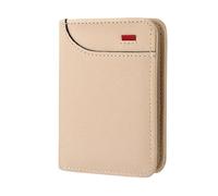 MAQDDO 1 pz Portafoglio da uomo verticale Multi Card Portafoglio piccolo Borsa for cambio studente Borsa for carte Portafogli da uomo Per Uomo(Beige)