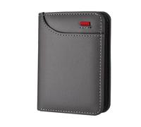 MAQDDO 1 pz Portafoglio da uomo verticale Multi Card Portafoglio piccolo Borsa for cambio studente Borsa for carte Portafogli da uomo Per Uomo(Gray)
