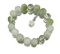 MAQDDO 2 pezzi di braccialetto perline con ciondolo cristallo for le donne, braccialetti a catena dolci, regali for fidanzate per Decorazione(Style 04)