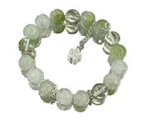 MAQDDO 2 pezzi di braccialetto perline con ciondolo cristallo for le donne, braccialetti a catena dolci, regali for fidanzate per Decorazione(Style M)