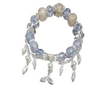 MAQDDO 2 pezzi di braccialetto perline con ciondolo cristallo for le donne, braccialetti a catena dolci, regali for fidanzate per Decorazione(Style G)