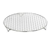 MAQDDO 2 Pezzi di Rete for griglia Rotonda Multiuso in Acciaio Inox 304 con Piede for Barbecue, for Cottura a Vapore, Campeggio, all'aperto per Barbecue