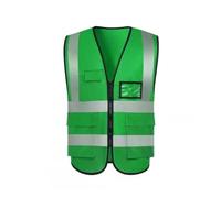 MAQDDO 3pcs High Visibility Safety Vest Protective Workwear with Reflective Strips Outdoor Work Traffic Vests per Esterni(Geen)