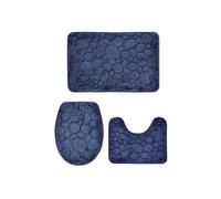 MAQDDO 3pcs/Set Solid Color Simple Bathroom Water-absorbing and Non-slip Floor Mat Stone Pattern, Comfortable and Soft, Three-piece Set Per Bagno(Color 4)