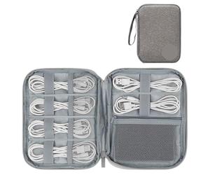 MAQDDO Accessori elettronici Borsa for l'organizzazione dei cavi Custodia for USB Organizzazione digitali for la conservazione della Per Caricatore(Large Gray)
