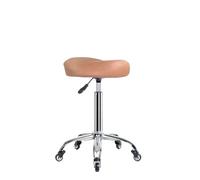 MAQDDO Backrest Lift Swivel Chair Pulley Kitchen Cook Barber Saddle Stool Cosmetic Aesthetic Master per Domestico(Brown,S)