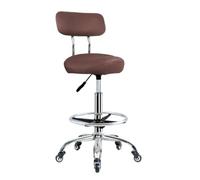 MAQDDO Backrest Lift Swivel Chair Pulley Kitchen Cook Barber Saddle Stool Cosmetic Aesthetic Master per Domestico(Brown,L)