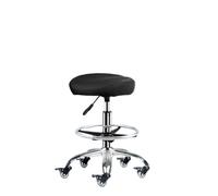 MAQDDO Backrest Lift Swivel Chair Pulley Kitchen Cook Barber Saddle Stool Cosmetic Aesthetic Master per Domestico(Black,S)