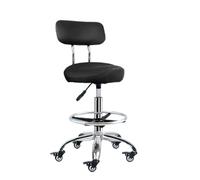 MAQDDO Backrest Lift Swivel Chair Pulley Kitchen Cook Barber Saddle Stool Cosmetic Aesthetic Master per Domestico(Black,L)