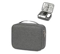 MAQDDO Borsa for la conservazione del caricatore della linea dati portatile Organizzatore for cavi da viaggio for dei impermeabile Per Caricatore(Single layer grey)
