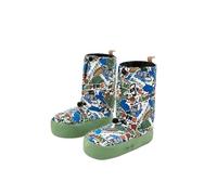 MAQDDO Copriscarpe Invernali in Piumino D'Oca Caldo Coprigambe da Campeggio for Escursionismo all'aperto Ultraleggero Ispessimento Antiscivolo per Caldi(Green)