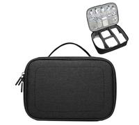 MAQDDO Custodia multiuso/organizzatore for accessori elettronici da viaggio 2 pezzi, for Power Bank, disco rigido, caricabatterie Per Caricatore(Single layer black)