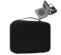 MAQDDO Custodia rigida impermeabile for accessori elettronici organizer for banca di potere grande capacità Borsa for passaporto da viaggio digitale Per Caricatore(Doublelayer-Black-XL)