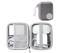 MAQDDO Custodia rigida impermeabile for accessori elettronici organizer for banca di potere grande capacità Borsa for passaporto da viaggio digitale Per Caricatore(Single layer-Gray-C)