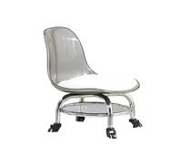 MAQDDO Household Backrest Low Stool With Wheels per Domestico(Color3)