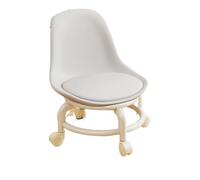 MAQDDO Household Backrest Low Stool With Wheels per Domestico(Color5)