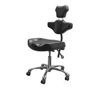 MAQDDO Hydraulic Tattoo Chair & Rolling Saddle Stool Adjustable Swivel With Wheels Backrest For Spa, Barber Use per Domestico(Color 3)