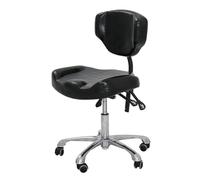 MAQDDO Hydraulic Tattoo Chair & Rolling Saddle Stool Adjustable Swivel With Wheels Backrest For Spa, Barber Use per Domestico(Color 1)