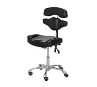 MAQDDO Hydraulic Tattoo Chair & Rolling Saddle Stool Adjustable Swivel With Wheels Backrest For Spa, Barber Use per Domestico(Color 2)