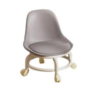 MAQDDO Low Rolling Stool With Backrest Swivel Wheels Faux Leather Cushion Roller Seat Rotating Mini Chair Seating per Domestico(Color6)