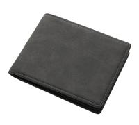 MAQDDO Portafoglio da uomo con slot multi-scheda da 1 pezzo Portamonete pieghevole di grande capacità Portamonete corto in pelle Per Uomo(Black)