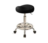 MAQDDO Saddle Bar Stool With Swivel Seat Backrest And Roller Casters Adjustable Height For Home Kitchen Island Counte per Domestico(Color1)