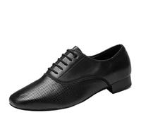 MAQDDO Scarpe da Ballo da Sala in Vera Pelle for Uomo Scarpe da Ballo Latino Jazz Scarpe da Ballo Uomo Taglie Grandi Scarpe da Ballo Waltz Salsa per Feste Danzanti(Black02 Indoor,45)