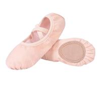 MAQDDO Scarpe da Ballo for Ragazze, Pantofole da Yoga, da Ballo for Bambini, Ginnastica, Pratica di Danza, Suola Divisa, Non c'è Bisogno di allacciarle per Ragazze E Donna(Pink,34)
