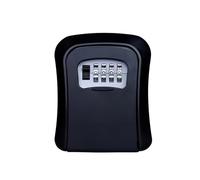 MAQDDO Scatola portaoggetti for chiavi da parete impermeabile in lega di zinco, con combinazione di password, facile da fissare all'interno e all'esterno. Per Albergo(Black Aluminum Cover)