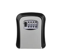 MAQDDO Scatola portaoggetti for chiavi da parete impermeabile in lega di zinco, con combinazione di password, facile da fissare all'interno e all'esterno. Per Albergo(Grey Aluminum Cover)