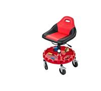 MAQDDO Sgabello da garage con rotelle, sedile meccanico altezza regolabile 21"-26", girevoli e vassoio for attrezzi per Domestico